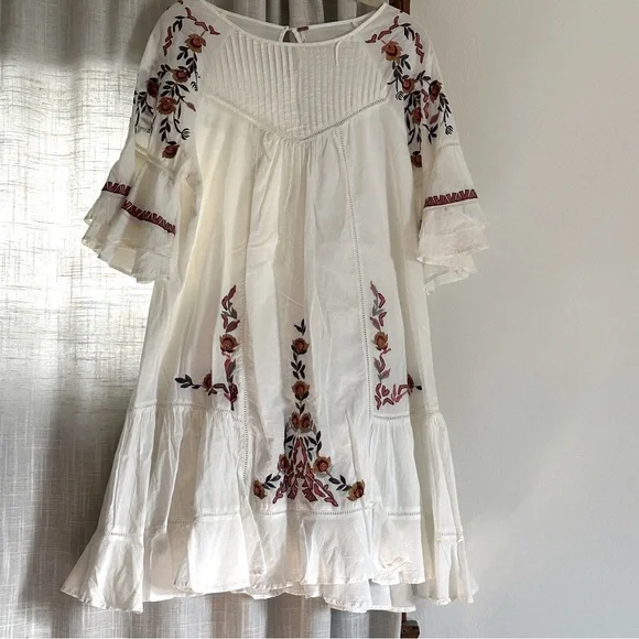 Free People | Dresses | Free People Embroidered Dress | Poshmark